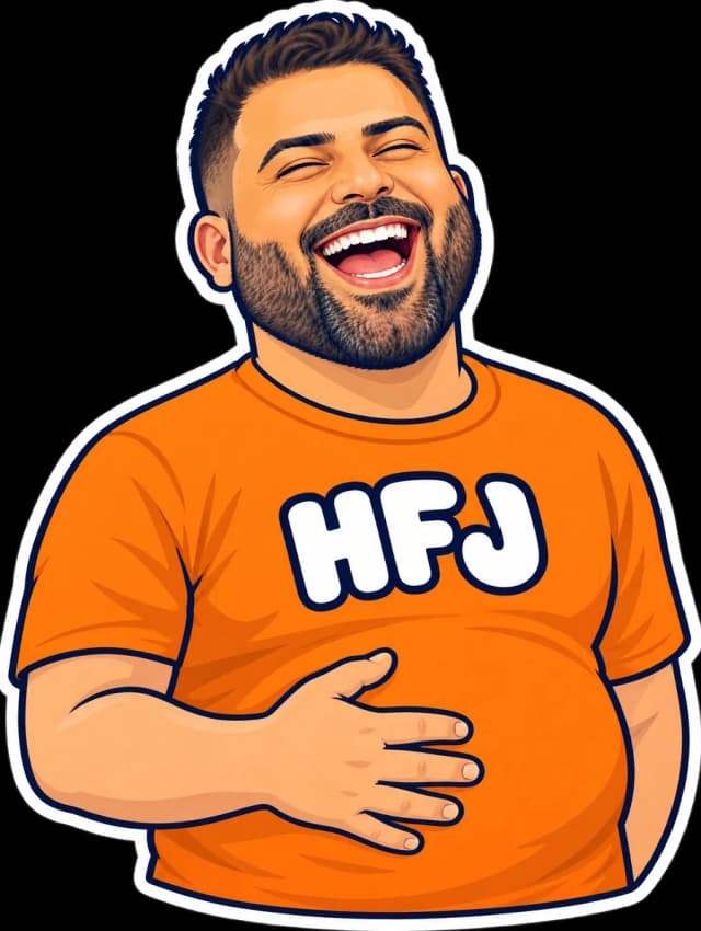 Cartoon Abe laughing
